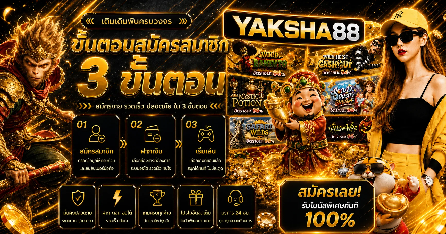 Yaksha88 ทางเข้าเว็บสล็อต ทดลองเล่นและข้อมูลสมัครล่าสุด